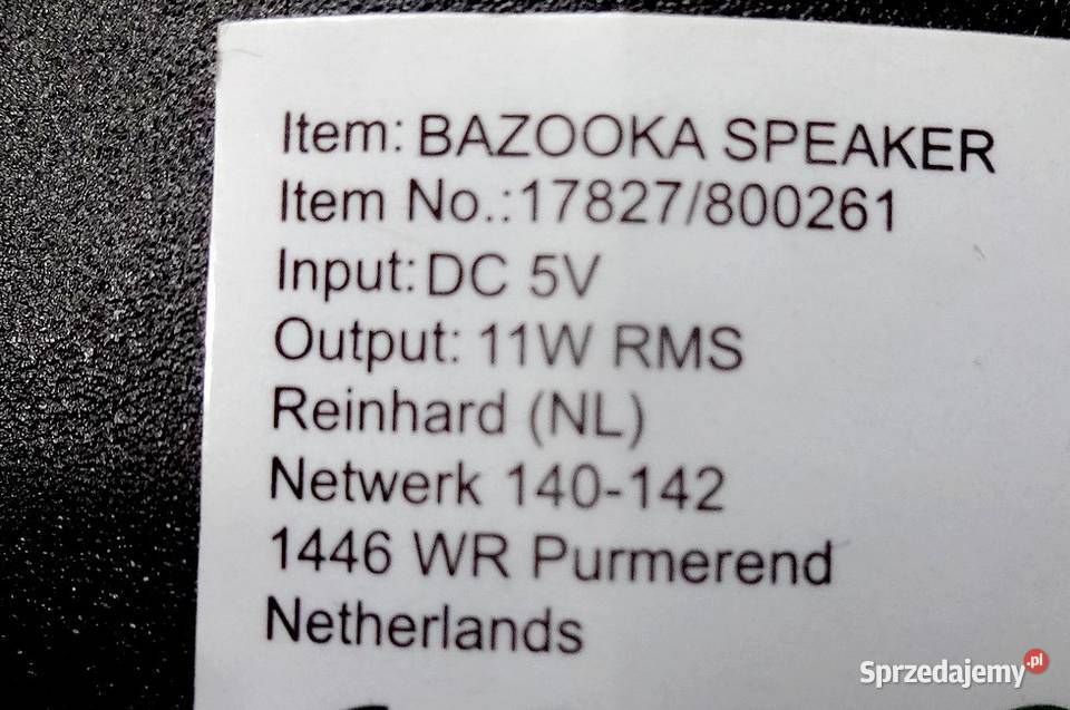 Głośnik bluetooth Bazooka 17827