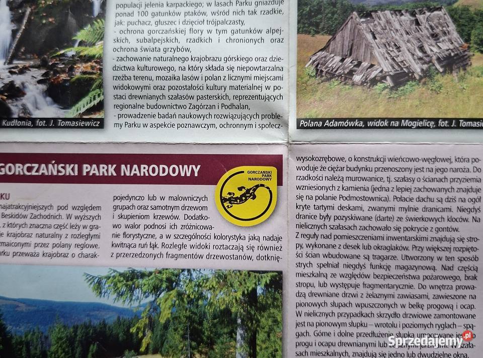 Gorczański Park Narodowy 125 000 mapa Mapy i przewodniki Kraków