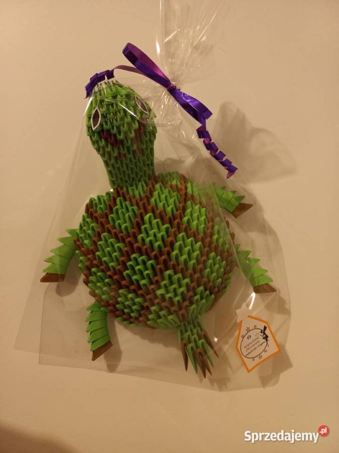 Duży żółw gad zwierzę handmade rękodzieło Puławy