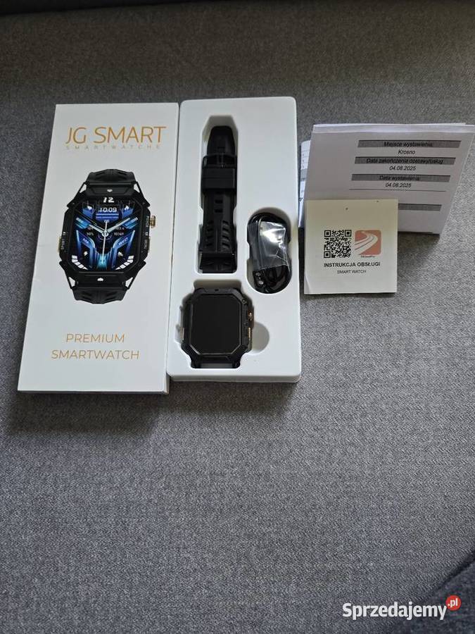 Smartwatch pancerny JG Smart 1000mAh Faktura Czarna Woda