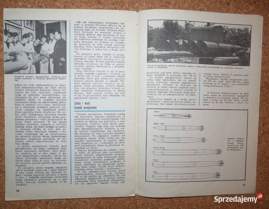 W Marczak Torpeda parogazowa kal 533 mm Książki naukowe i popularnonaukowe Warszawa
