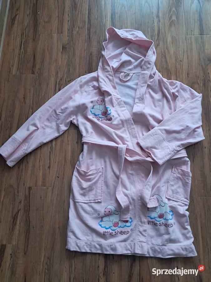 bawełniany szlafrok w kolorze pudrowy róż firmy Sandomierz sprzedam