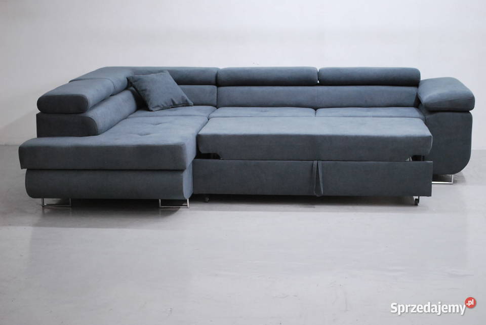 SAS DESIGN NOWOCZESNY NAROŻNIK funkcja spania 282cm Poznań