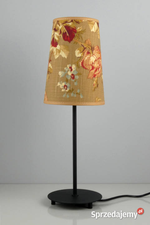 Lampa biurkowa RESELE klasyczny w kwiaty róże Nowe