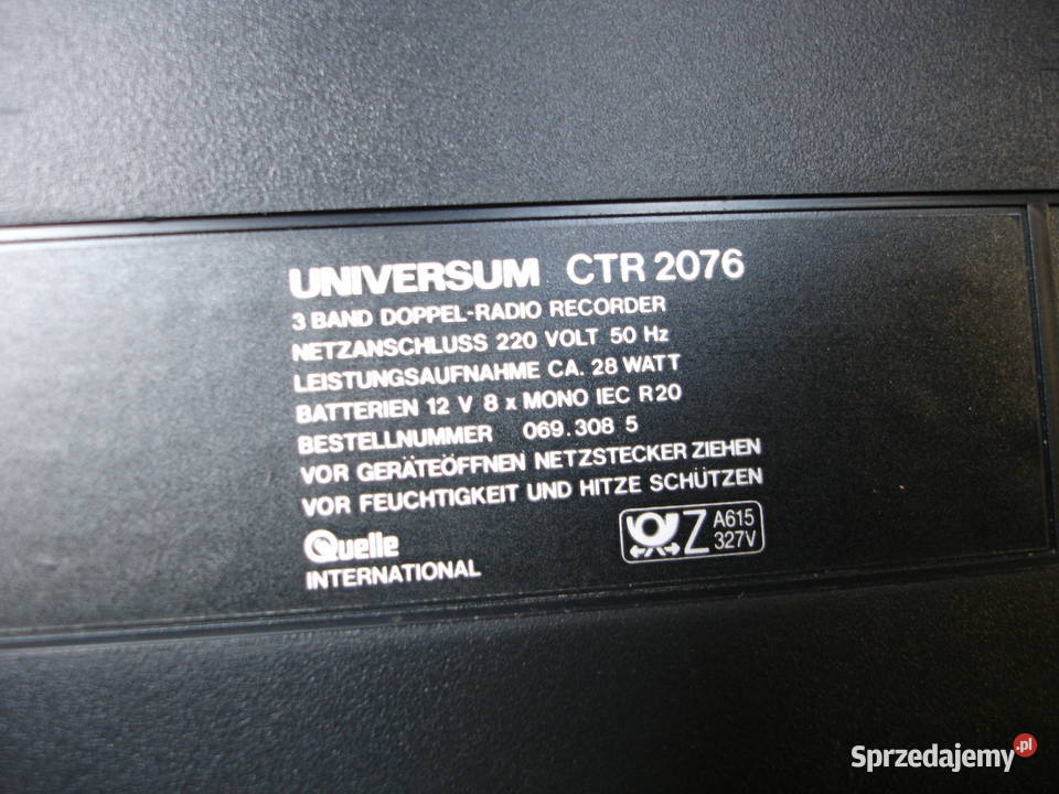Radiomagnetofon UNIVERSUM CTR2076 lubuskie Zielona Góra sprzedam