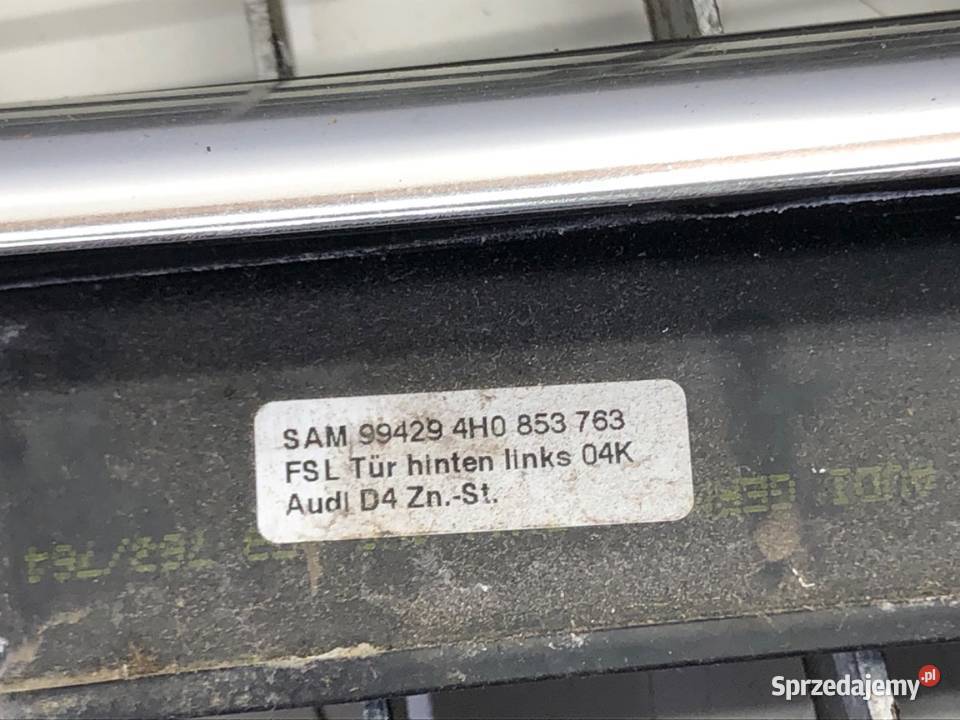 LISTWA ZGARNIAJĄCA TYŁ LEWA CHROM AUDI A8 D4 podkarpackie