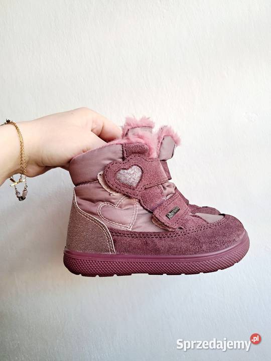 Buty zimowe na rzepy różowy Łódź