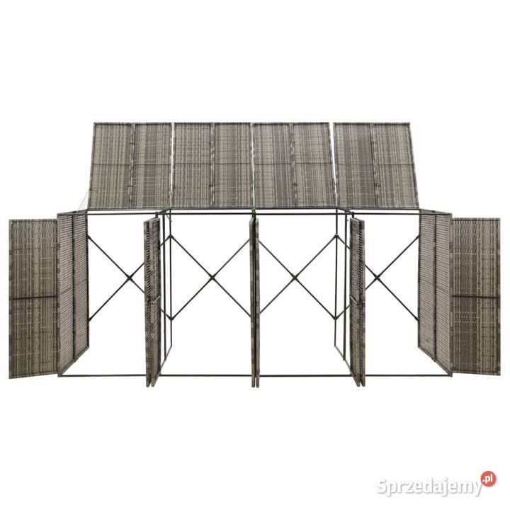 vidaXL Osłona na 4 kosze na śmieci szara Warszawa