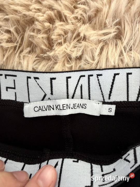 Spodnie damskie Calvin Klein Jeans czarne wysoki Kuków