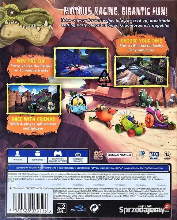 GIGANTOSAURUS GIGANTOZAUR DINO KART PLAYSTATION małopolskie Kraków