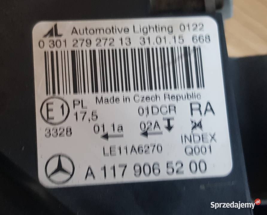 LAMPA Reflektor BIXENON LED Europa MERCEDES CLA osobowe Radom