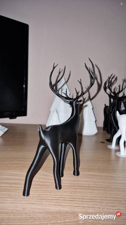 Dekoracja świąteczna czarny renifer czarny Poznań