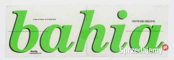 Naklejka Bahia ET13079 Kamionna