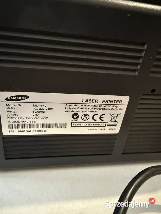 Samsung ML1640 drukarka laserowa sprawna Drukarki i skanery Włocławek
