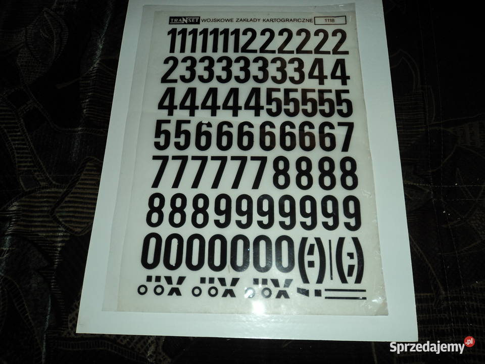 PRL kalkotekst na sucho Transet Wojskowe Zakłady Kolekcje Nowy Sącz