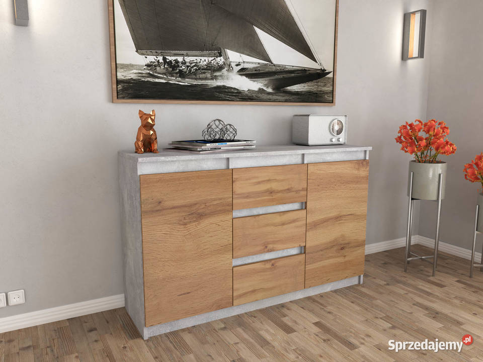 Komoda Wysoka Z 3 Szufladami 120 Pokój warmińsko-mazurskie Elbląg