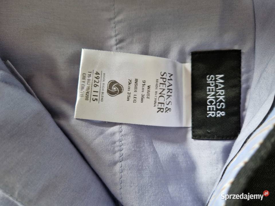spodnie garniturowe marksspencer Odzież wyjściowa mazowieckie Tłuszcz