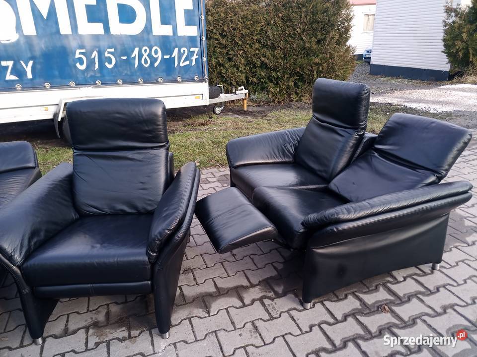 Komplet Rozkładany RELAX 321 i Stolik Skóra