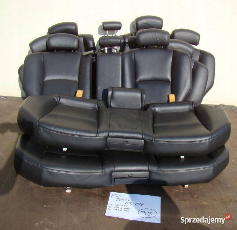 INFINITI FX35 FX45 S50 KANAPA TYŁ TYLNA CZARNA fotele, kanapy Nowy Tomyśl