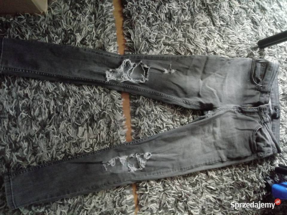 Jeansy rozciągliwe z dziurami małopolskie Chrzanów