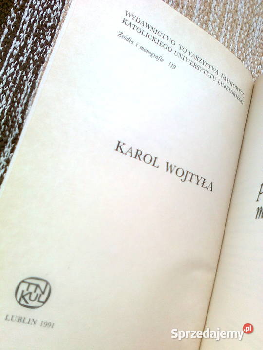 Zagadnienia podmiotu moralności Karol Wojtyła Rok wydania 1986 Warszawa sprzedam