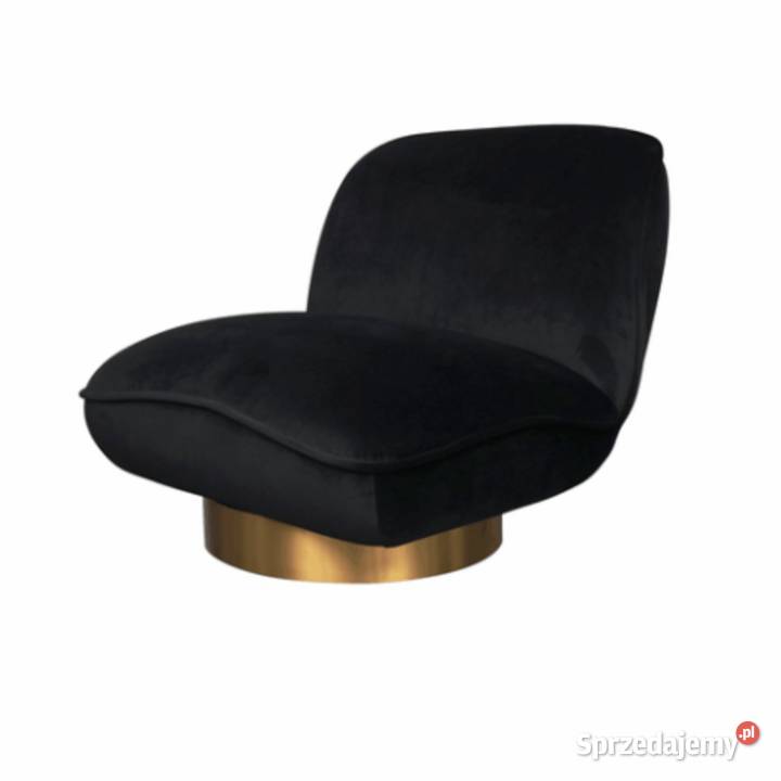 Fotel glamour czarny welurowy Monte Black Velvet Golkowice