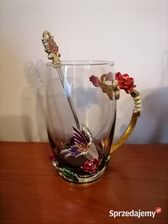 Szklanka Red Rose Glass Vintage dolnośląskie sprzedam