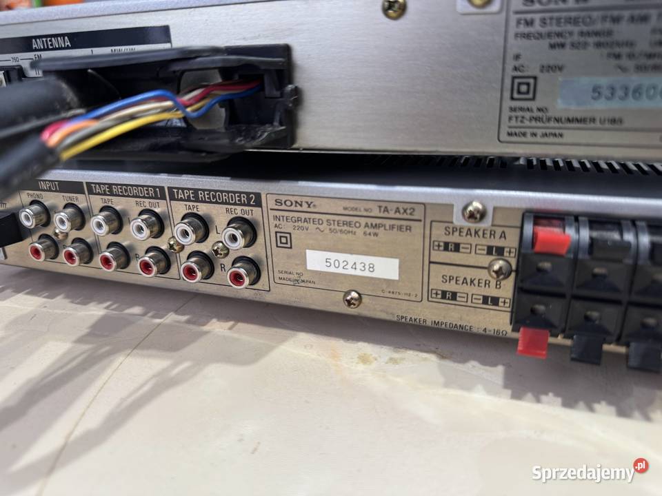 Sony TAAX2 Amplifier and Sony STJX2L Tuner Łapy sprzedam