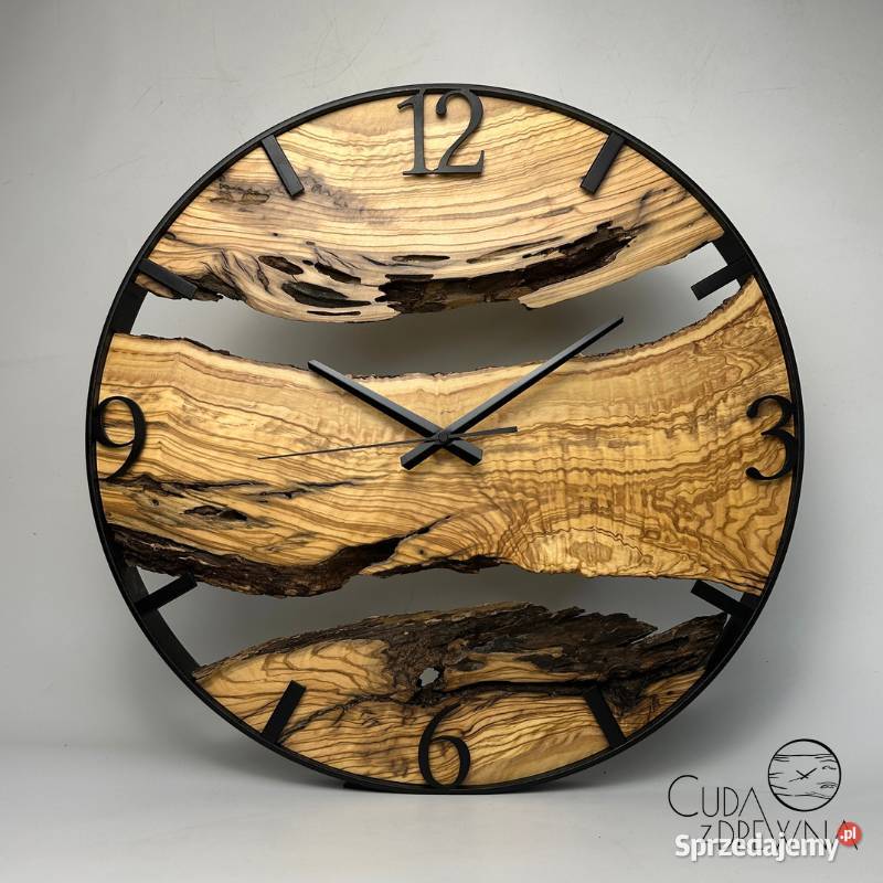 Nowoczesny zegar drewniany 50 Katowice