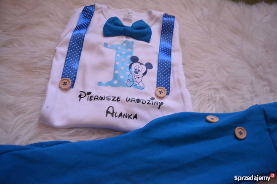 Komplet elegancik na roczek chrzest chłopca chłopiec