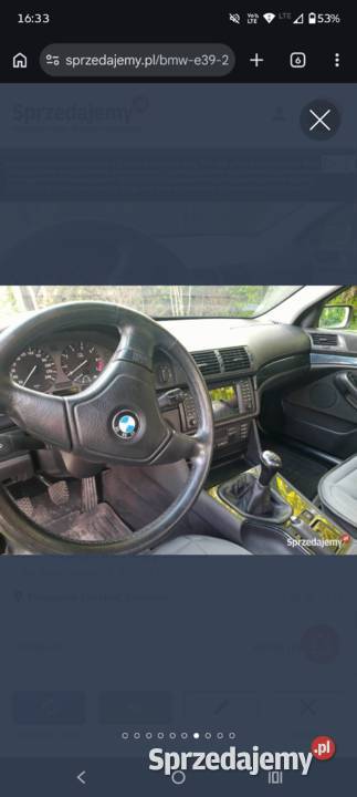 BMW E39 20 benzyna gaz zadbany egzemplarz Rok produkcji 1997 Tomaszów Lubelski