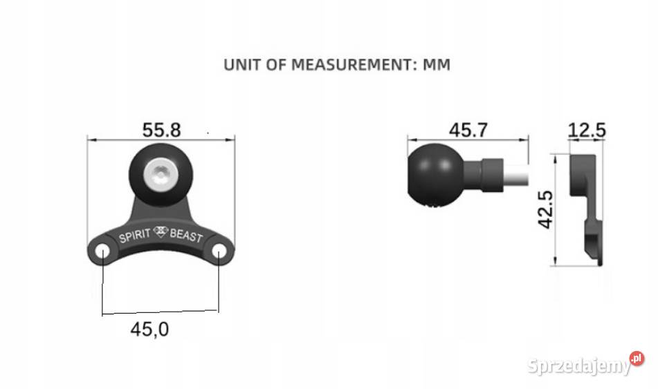 UCHWYT NA TELEFON Z KULKĄ GPS DO BAKU MOTOCYKLA Sosnowiec