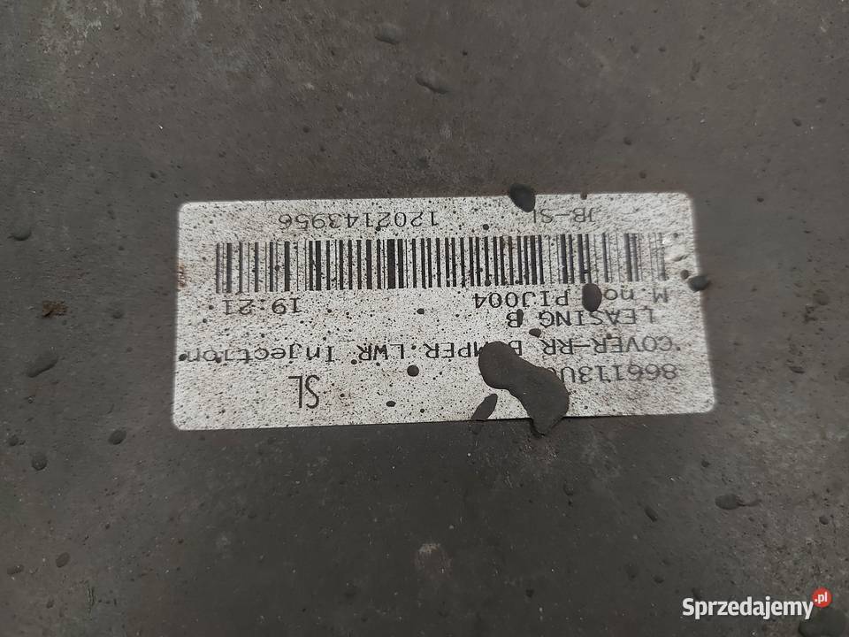 KIA SPORTAGE III 12r zderzak tył