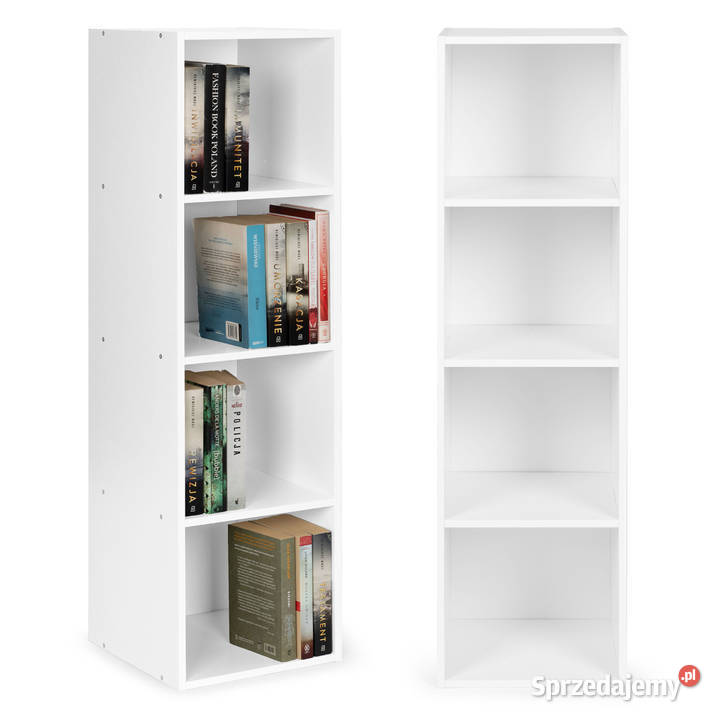 Nowoczesny regał szafka biała 4 półki loft Smogorzów