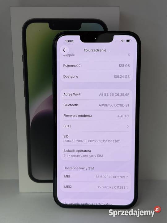 iPhone 14 128GB Czarny Kalisz