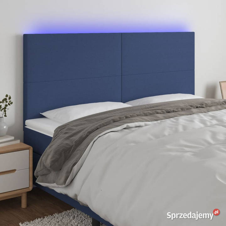 Zagłówek do łóżka z LED niebieski 180x5x118128 Warszawa