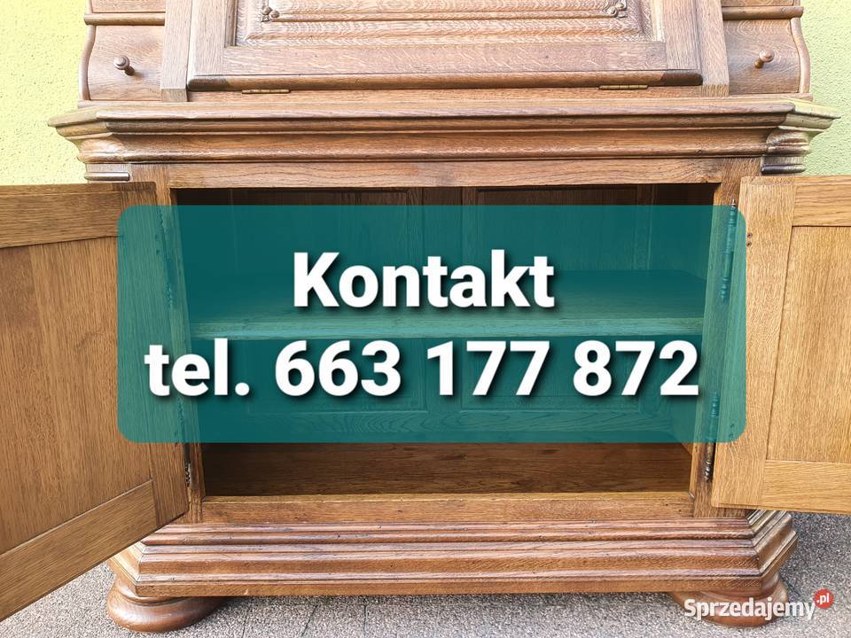 Drewniany Sekretarzyk Biurko Dąb Lite Drewno Szymanowice sprzedam