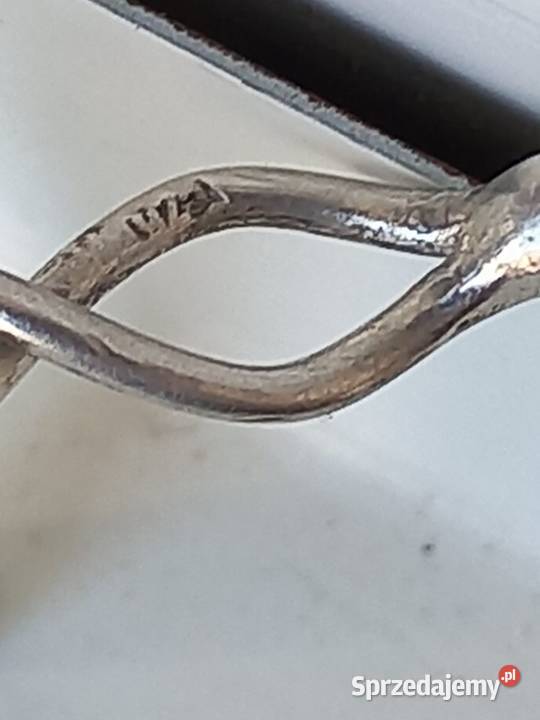 Kolia srebrna z bursztynem mazowieckie sprzedam