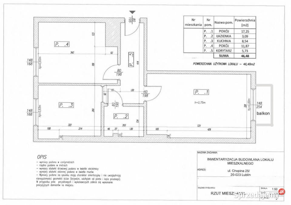 Mieszkanie w centrum możliwe 3 pokoje 47m2 Lublin sprzedam