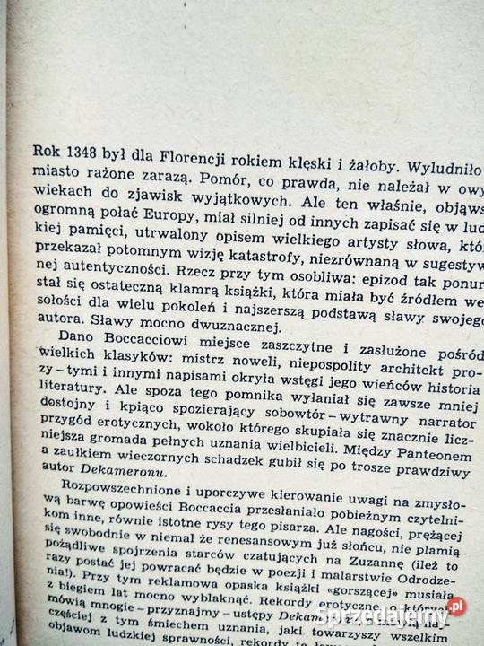 Decameron Boccaccio antykwariat szkolny książki