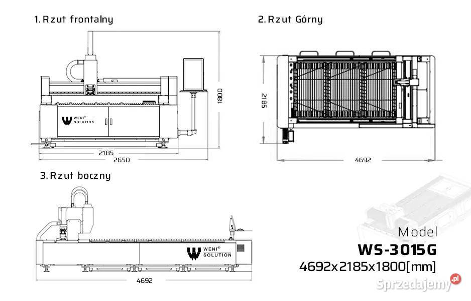 Fiber Laser Wycinarka Laserowa CNC Ploter 3015G Nysa