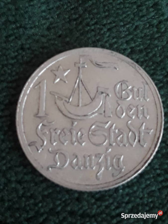 1 Gulden W M Gdańsk 1923 r 2 piękne Konin