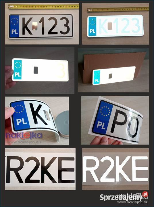 Tablice rejestracyjne antyreflex różne rozmiary Kraków sprzedam