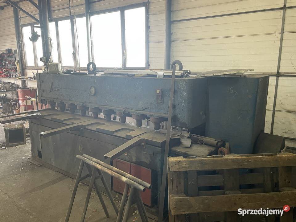 Gilotyna pneumatyczna do blachy 8mm szerokość Pleszew sprzedam