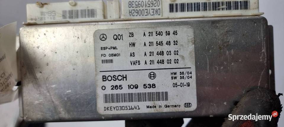 MODUŁ MERCEDES E KLASA W211 0265109538 kujawsko-pomorskie Lipno