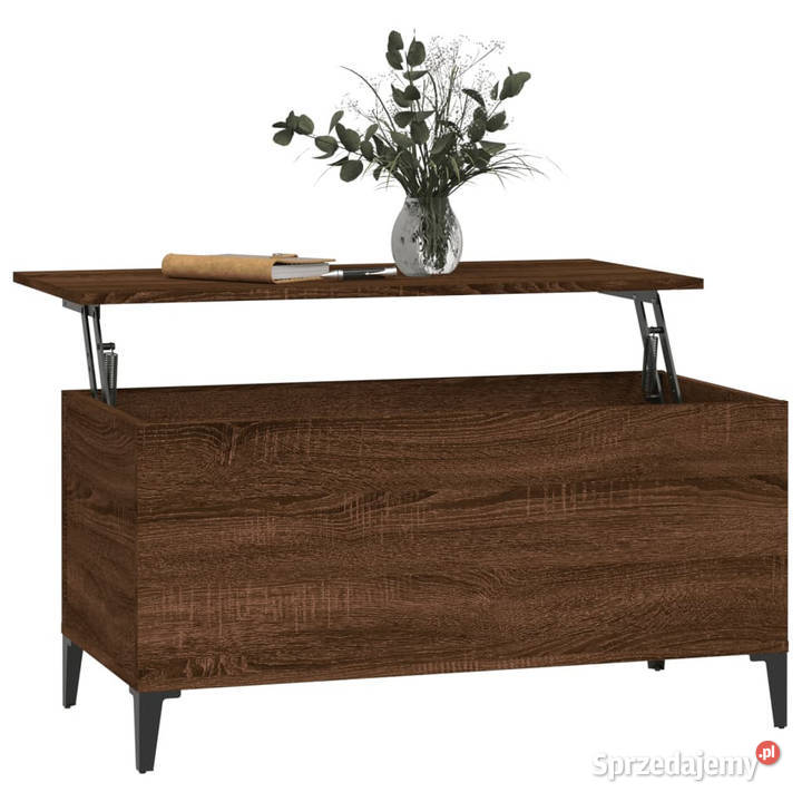Stolik kawowy brązowy dąb 90x445x45 WM819595 Warszawa