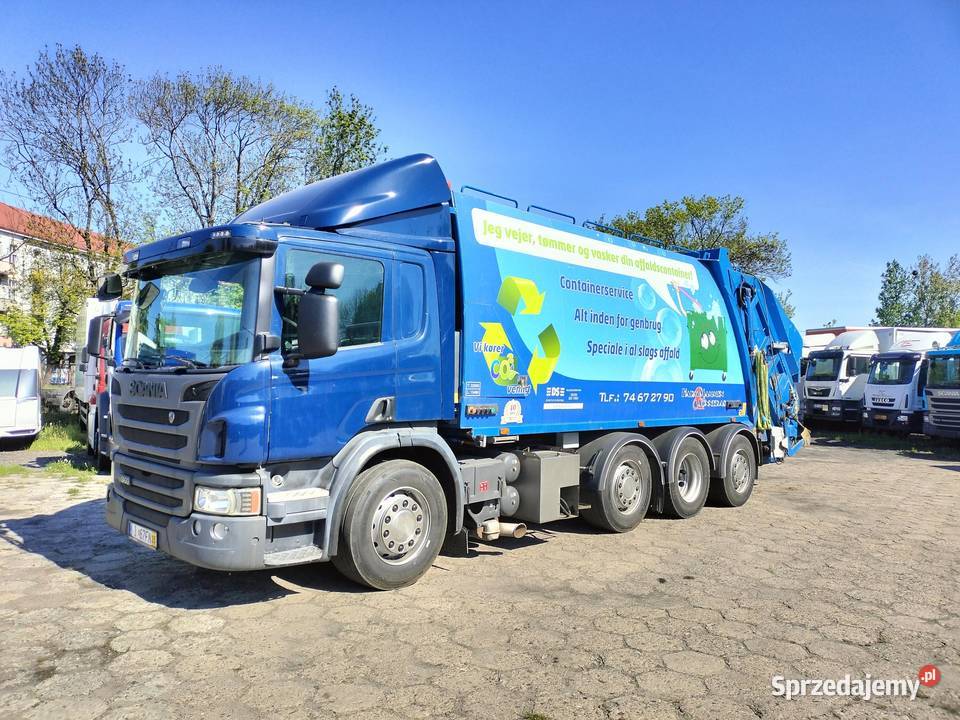 SCANIA P360 8x2 ŚMIECIARKA 3 OSIE SKRĘTNE pneumatyczne zawieszenie Częstochowa