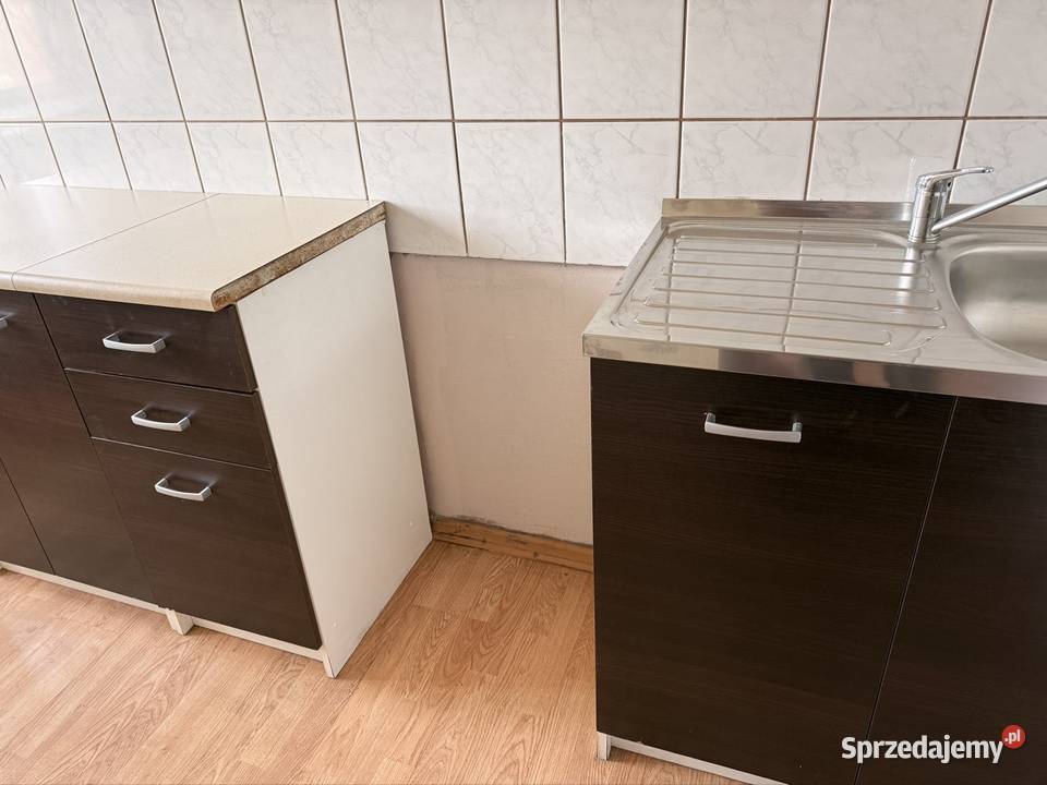 Zestaw Mebli Kuchennych BrązowoBiały z Kuchenne Czerwionka-Leszczyny