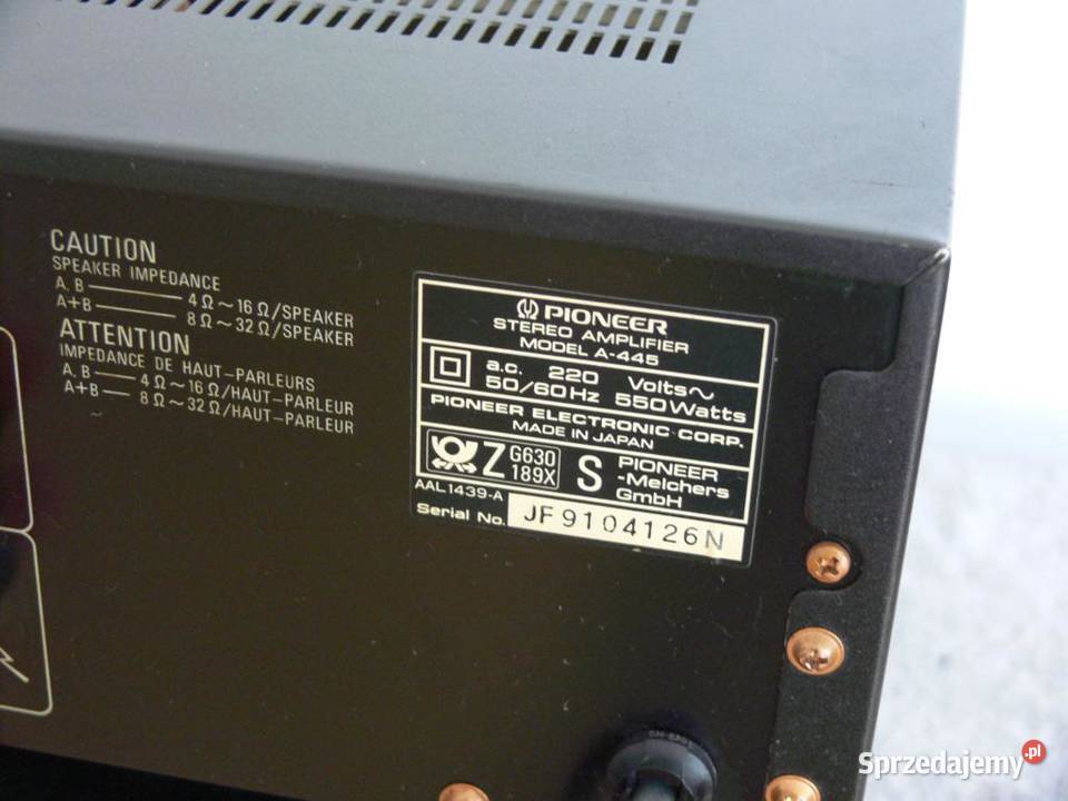 Wzmacniacz Pioneer A445 mocny 550 wat i sprawny Jasło