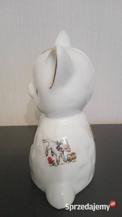 Skarbonka Kotek Nowa porcelana Fine China Warpechy Stare
